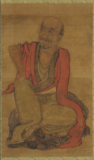 Luohan on a Water Buffalo Skin by Unknown artist