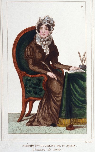 Portrait of Madame de Genlis - Stephanie Felicite of the Crest of Saint-Aubin by Unknown artist