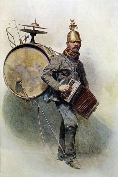 Man Orchestra - Drawing, Late 19th Century by Unknown artist