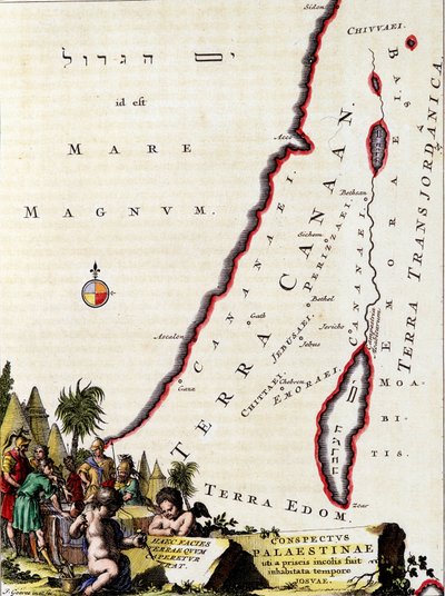 Map of Canaan - in 