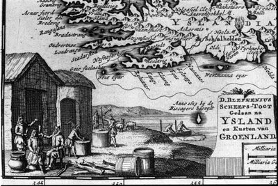 Map of Iceland and representation of its inhabitants - in 