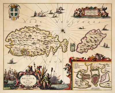 Map of Malta and Gozo, c.1650 by Unknown artist