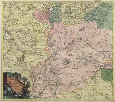 Map of Moscow Governorate and Parts of Nearest Provinces by Unknown artist