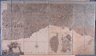 Map of the possessions of the republic of Genoa, including Corsica and Sardinia by Unknown artist