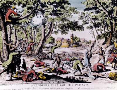 Marauders shot by peasants by Unknown artist