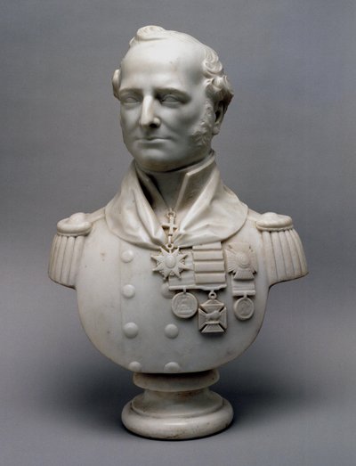 Marble portrait bust of Major General Sir Charles Philip Belson by Unknown artist