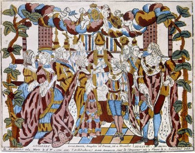 Marriage of Louis XVI with Marie Antoinette, circa 1774, in Orleans by Unknown artist