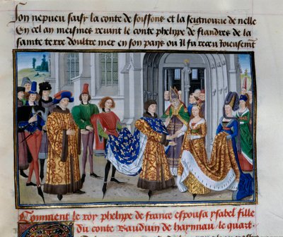 Marriage of Philippe Auguste and Isabelle de Hainault by Unknown artist