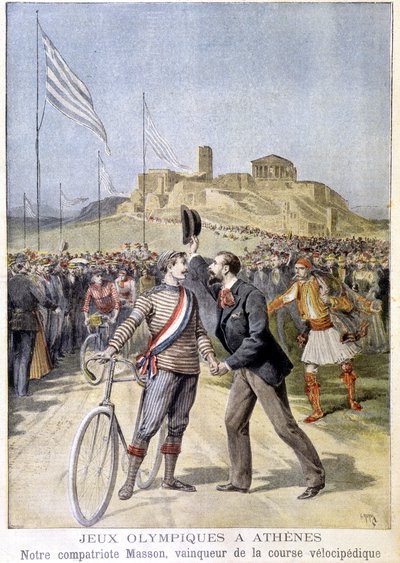Masson winner of the velocipedic race at the Olympic Games in Athens - in 
