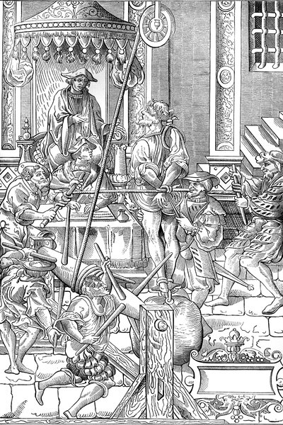 Medieval Torture Scene: The Estrapade by Unknown artist
