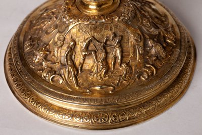 Chalice, Gift of Canon A. Le Vaillant de la Bassarderie, Dean of the Cathedral Chapter 1726 to 1758 (detail) by Unknown artist