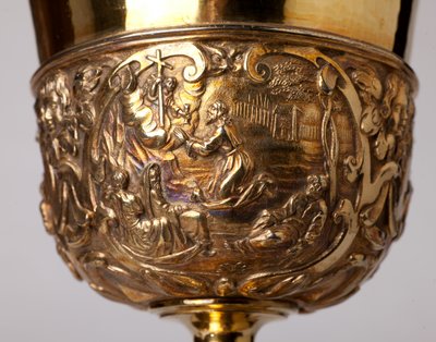 Chalice, Gift of Canon A. Le Vaillant de la Bassarderie, Dean of the Cathedral Chapter 1726 to 1758 (detail) by Unknown artist
