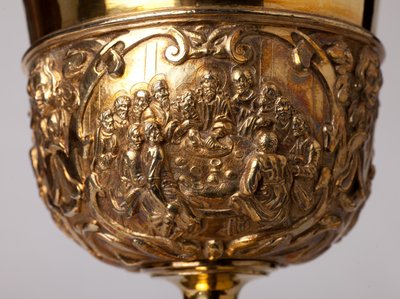 Metalsmithing. Chalice. Gift of canon A. Le Vaillant de la Bassarderie, dean of the cathedral chapter 1726 to 1758. 18th century. (detail) by Unknown artist