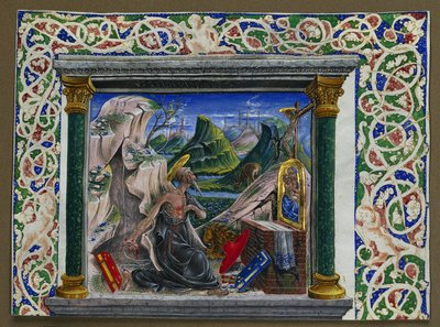 Miniature Excised from a Manuscript: St. Jerome in the Wilderness by Unknown artist