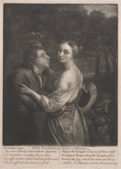 Miss Rafter (1711-1785) in the Character of Phillida by Unknown artist