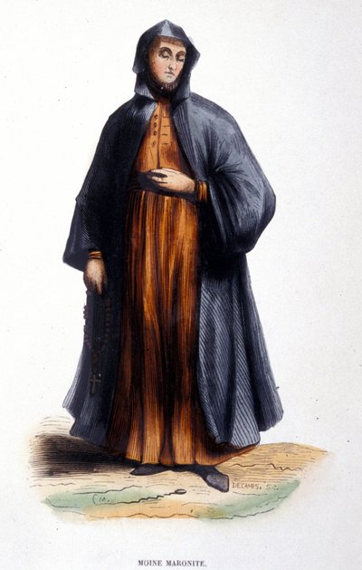 Maronite Monk (engraving from an album on religious orders) by Unknown artist