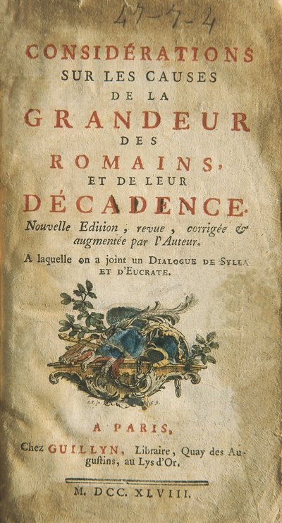 Montesquieu, Charles-Louis de Secondat, Baron de la Brede by Unknown artist