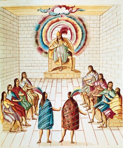 Montezuma and his council by Unknown artist