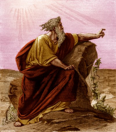Moses viewing the Promised Land from Pisgah, Mount Nebo by Unknown artist
