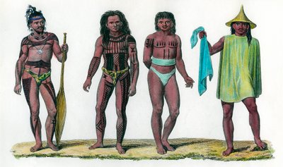 Natural islands of Iros Penelap and Aouara, population of the Oceanian continent by Unknown artist