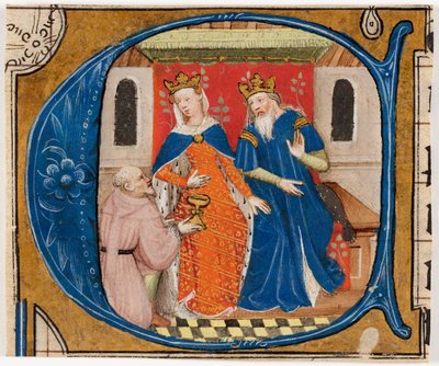 Nehemiah before King Artaxerxes, initial 