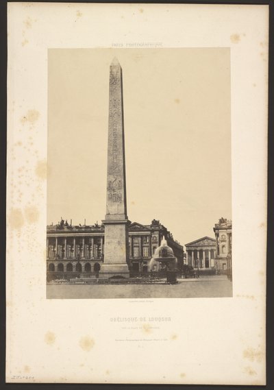 Obelisk of Luxor, on the Place de la Concorde by Unknown artist