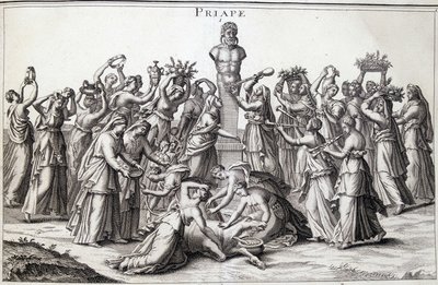Offers made by women to the god Priapus, the Asian god of fertility, who came to Greece. Site of worship of Lampsacus by Unknown artist