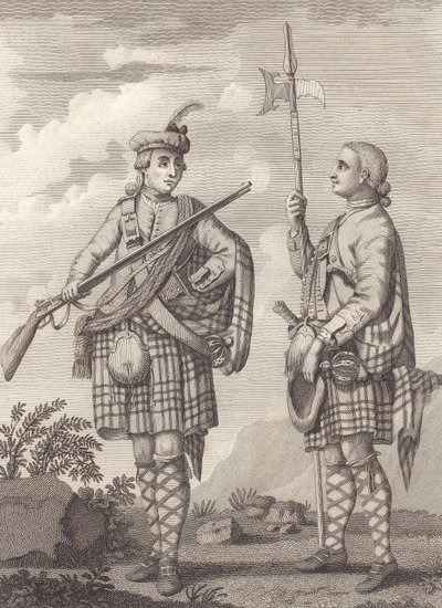 Officer and sergeant of the 42nd Highlanders—the Black Watch—c.1750 by Unknown artist
