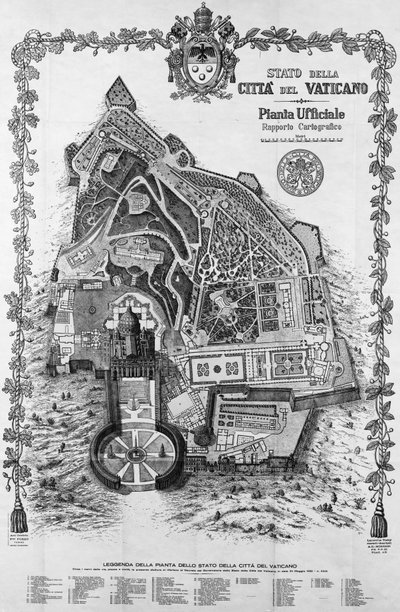 Official Map of Vatican City State by Unknown artist