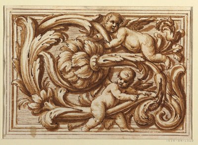 One of a Set of Designs for a Title Page and Decoration of a Horizontal Panel by Unknown artist