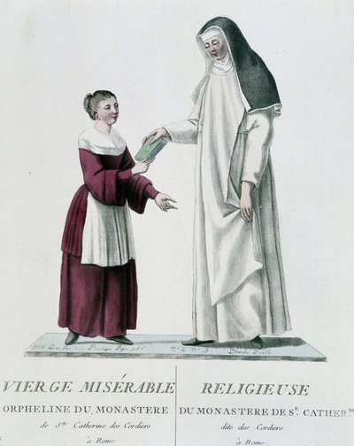 Orphan and religious miserable virgin of the monastery of St. Catherine des Cordiers in Rome by Unknown artist