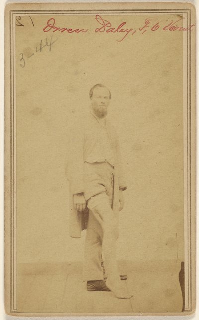 Orren Daley, F, 6 Vermont [Civil War Victim] by Unknown artist