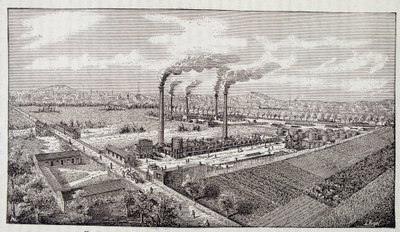 Overview of the oil refinery plant of Mr Deutsch in Pantin by Unknown artist