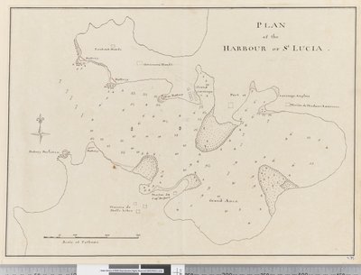 Plan of the Harbour of St. Lucia by Unknown artist