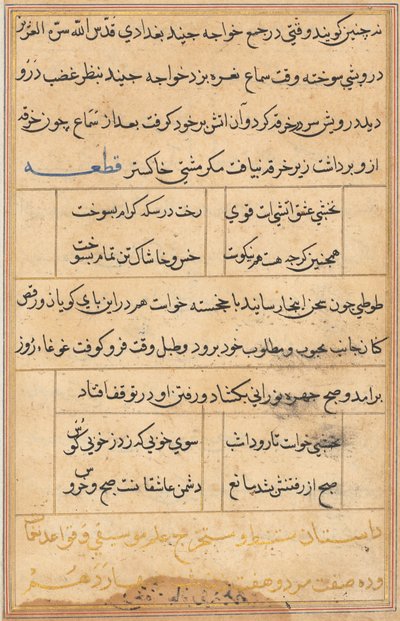 Page from Tales of a Parrot (Tuti-nama): text page by Unknown artist