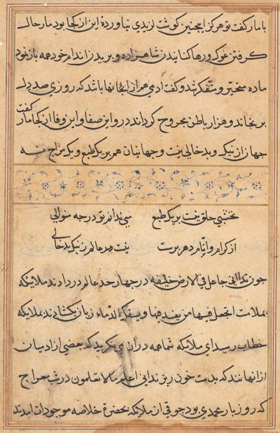 Page from Tales of a Parrot (Tuti-nama): text page by Unknown artist