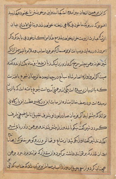 Page from Tales of a Parrot (Tuti-nama): text page by Unknown artist