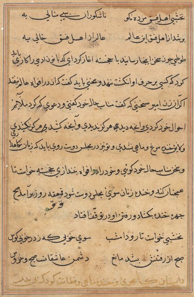 Page from Tales of a Parrot (Tuti-nama): text page by Unknown artist