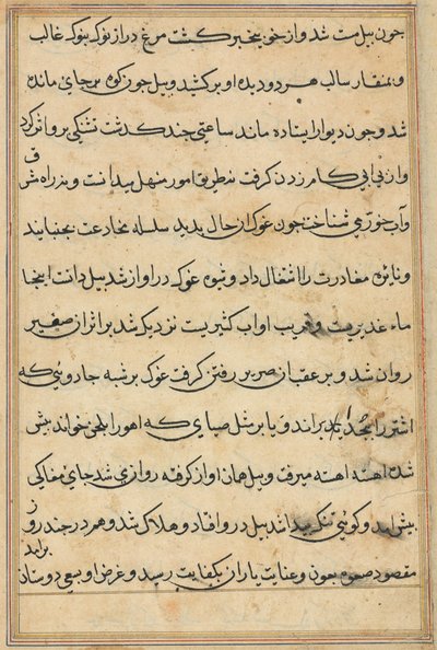Page from Tales of a Parrot (Tuti-nama): text page by Unknown artist