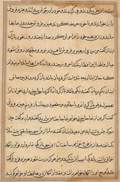 Page from Tales of a Parrot (Tuti-nama): text page by Unknown artist