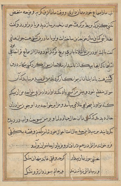 Page from Tales of a Parrot (Tuti-nama): text page by Unknown artist