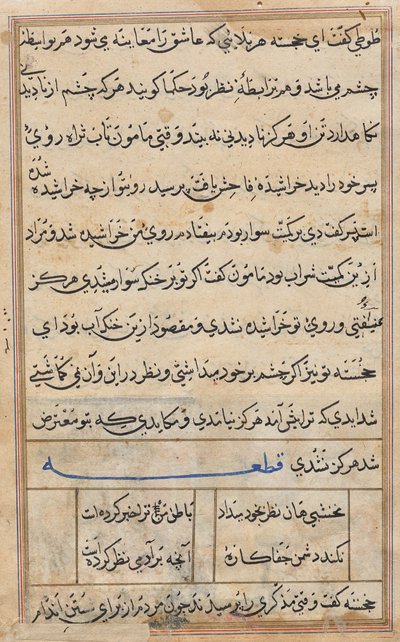 Page from Tales of a Parrot (Tuti-nama): text page by Unknown artist