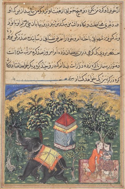 Page from Tales of a Parrot (Tuti-nama): text page by Unknown artist
