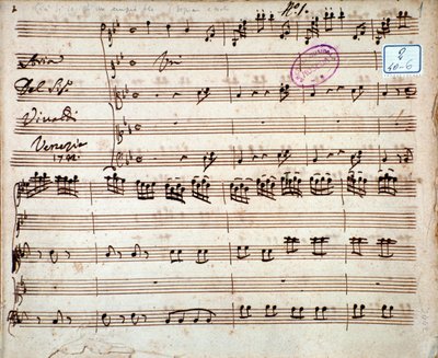 Page of musical score of Gia si sa ch