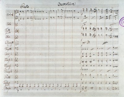 Page of the sheet music for Die Entfuhrung aus dem Serail, opera by Mozart, Lichtenthal version by Unknown artist