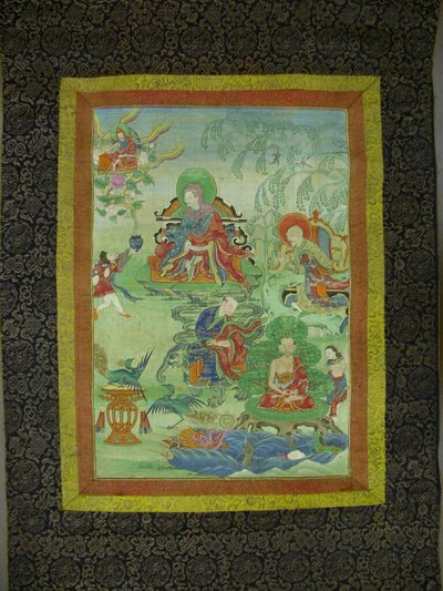 Painted Banner from a Set of Seven Honoring Gayadhara, a Sakya Pandit from India by Unknown artist