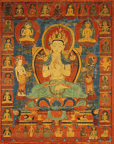 Painted Banner of Bodhisattva Maitreya Surrounded by his Retinue by Unknown artist