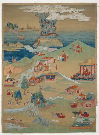 Banner (Thangka) of Five Morality Tales from the Avadana Kalpalata Jataka by Unknown artist