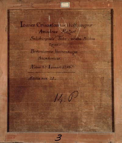 Portrait of Mozart at the age of 21 by Unknown artist