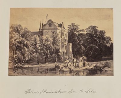 Palace of Reinhardsbrunn - from the Lake by Unknown artist